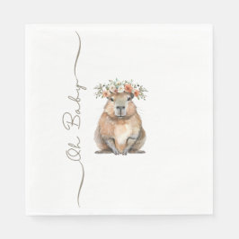 Capybara Baby Shower • Oh Baby Wildflower Pappersservett