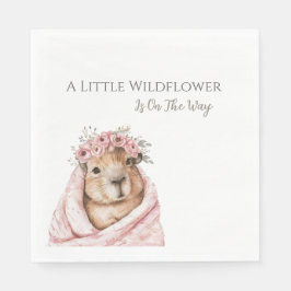 Capybara Baby Shower • Wildflower Napkin Pappersservett