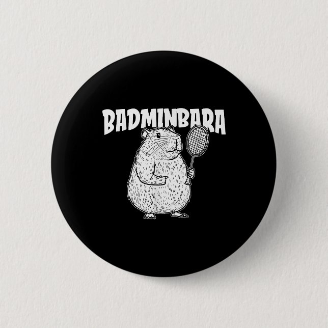 Capybara Badminton Shuttle - Player Racket Badminb Knapp (Framsida)