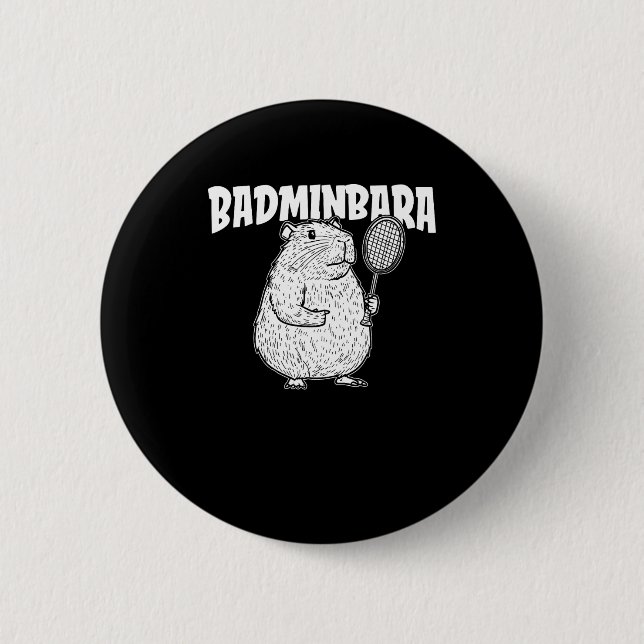 Capybara Badminton Shuttle - Player Racket Badminb Knapp (Framsida)