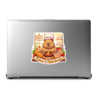 Capybara-bageri-klistermärken – Söta Kawaii-Capyba Klistermärken