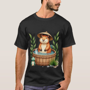 Capybara Bambuhatt Badtubs Zen Avslappning T-Shirt