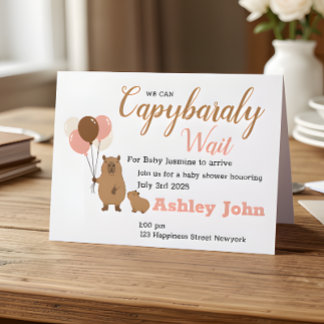 Capybara Barnrumsinbjudan | kort