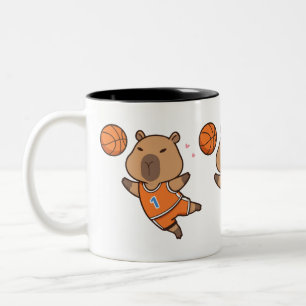 Capybara Basketball Mugg Funny Sports Älskare