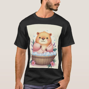 Capybara Bastu Avslappnade Vibrationer Klistermärk T Shirt