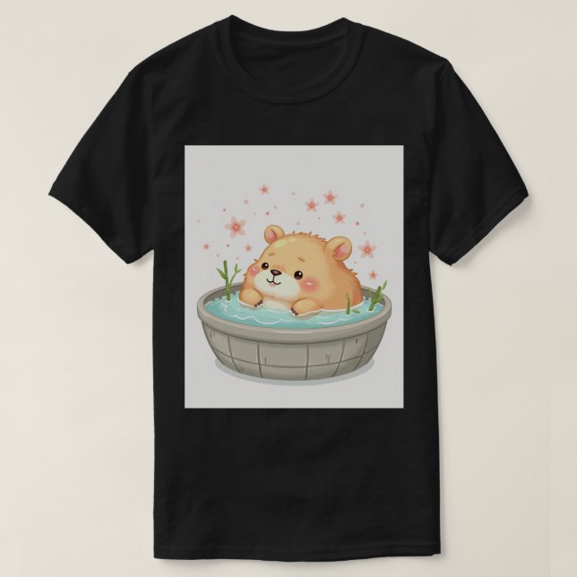 Capybara Bastu Avslappning Chill Vibes Spa Dag Co T Shirt (Design framsida)