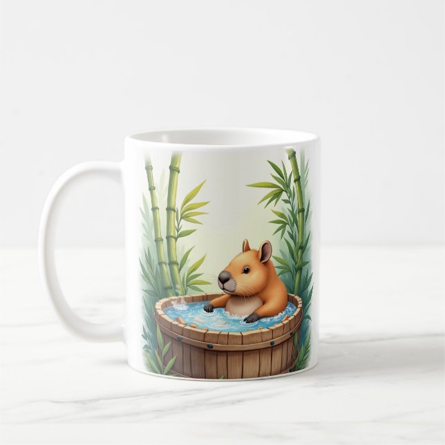 Capybara Bastu Avslappning Chill Vibes Spa Dag St Kaffemugg (Vänster)