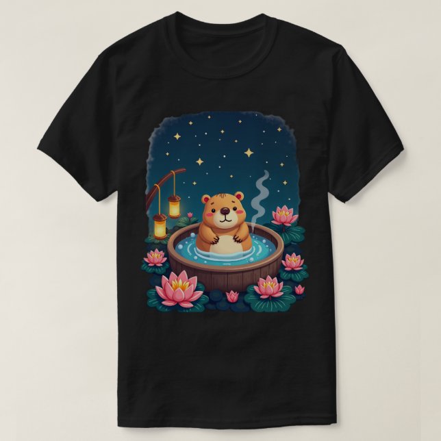 Capybara Bastu Avslappning Chill Vibes Stress Lätt T Shirt (Design framsida)