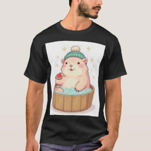 Capybara Bastu Avslappning Spa Dag Bubble Bad C T Shirt