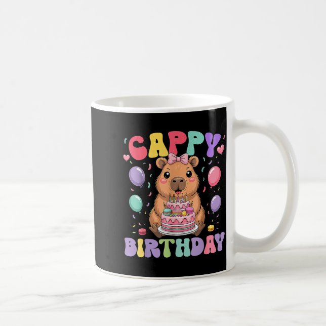 Capybara Birthday Girls Funny Birthday Kids Boys G Kaffemugg (Höger)