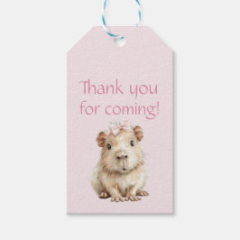 Capybara Birthday Thank You Presentetikett