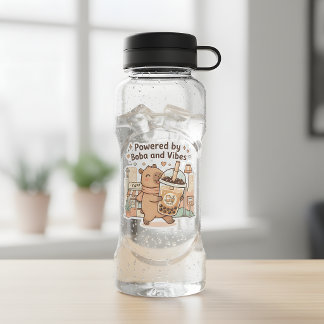 Capybara Boba Klistermärke – Sött Kawaii Bubbelte  Klistermärken