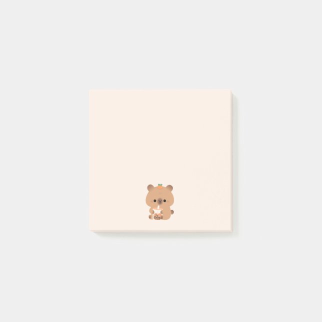 Capybara Boba Post-it Block (Framsida)