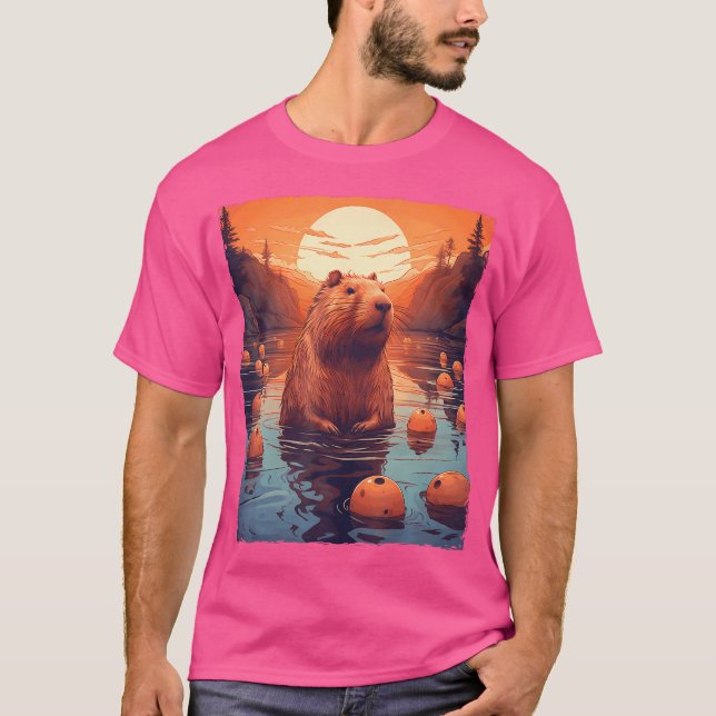 Capybara Bowling T Shirt (Framsida)