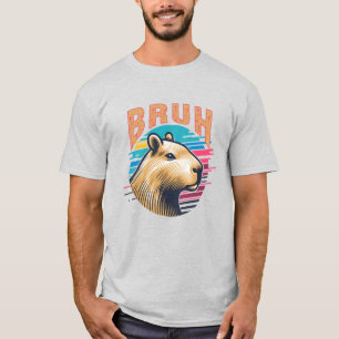 Capybara Bruh Funny Bruh Capybara Älskare Manar Ki T Shirt