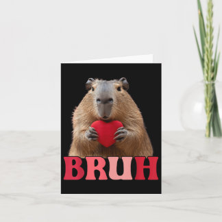Capybara Bruh Meme Funny som säger Tonåringars Boy Kort