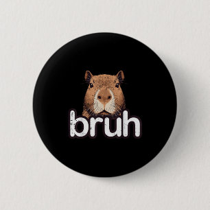 Capybara Bruh Rolig Capy Meme Gnagare Män Pojkar B Knapp