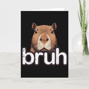 Capybara Bruh Rolig Capy Meme Gnagare Män Pojkar B Kort
