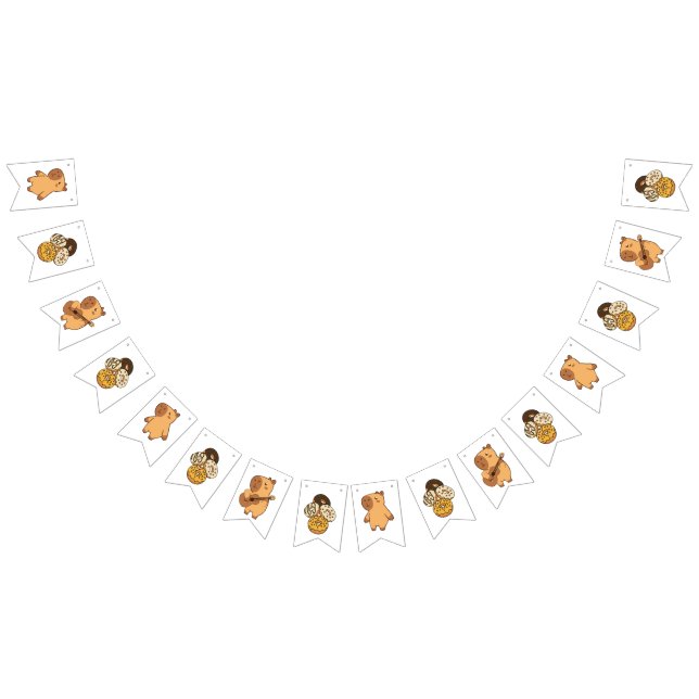 Capybara Bunting Banner | Cute Animal Thome Party Vimplar (Alla)
