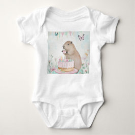 Capybara Cakefest Birthday En Biet Bodykostym T Shirt