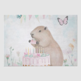 Capybara Cakefest Kids Party Decor Tissue Paper