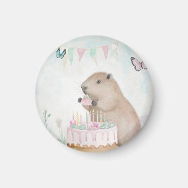 Capybara Cakefest Kids Party Magnet