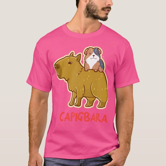 Capybara Capigbara Guinea Gris Sitta på Capybara T Shirt (Framsida)