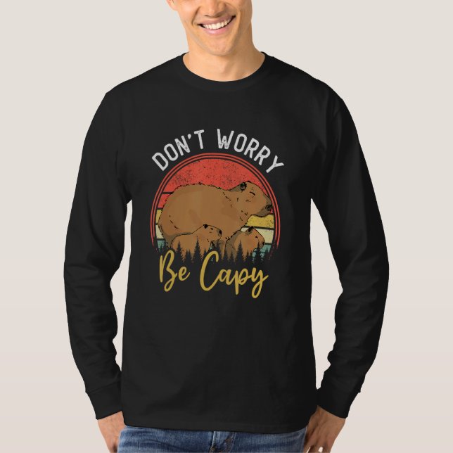 Capybara Cappy Rodent Animal Don t Worry Be Capy T Shirt (Framsida)
