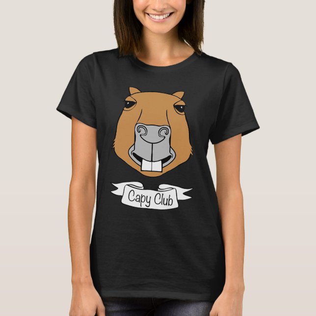 Capybara Capy Klubb T Shirt (Framsida)