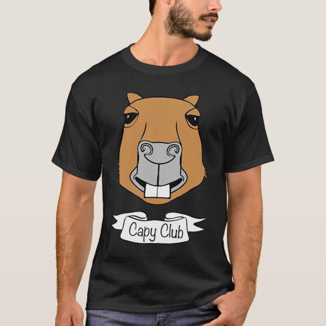 Capybara Capy Klubb T Shirt (Framsida)