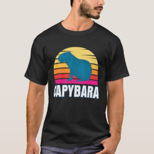 Capybara Capybara Rodent Pet Animal Sunset T Shirt