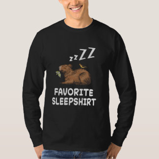 Capybara Capybaras Nap Sleeping Pajama Natt T Shirt