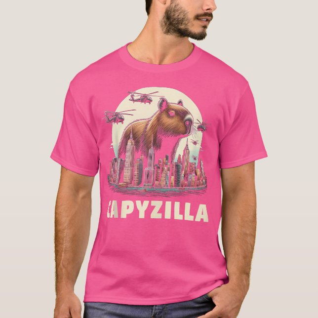Capybara Capyzilla Funny Cute Capybara T Shirt (Framsida)