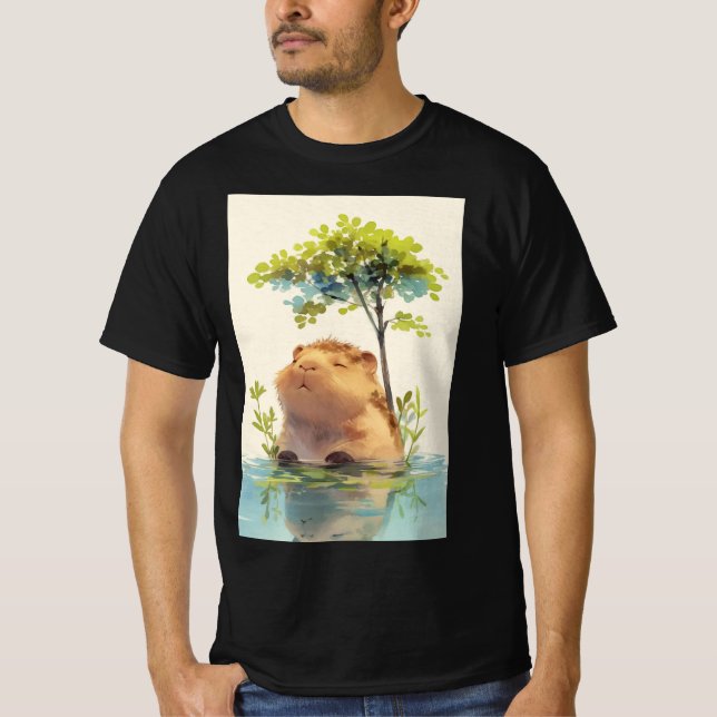 Capybara Chill Dip T Shirt (Framsida)