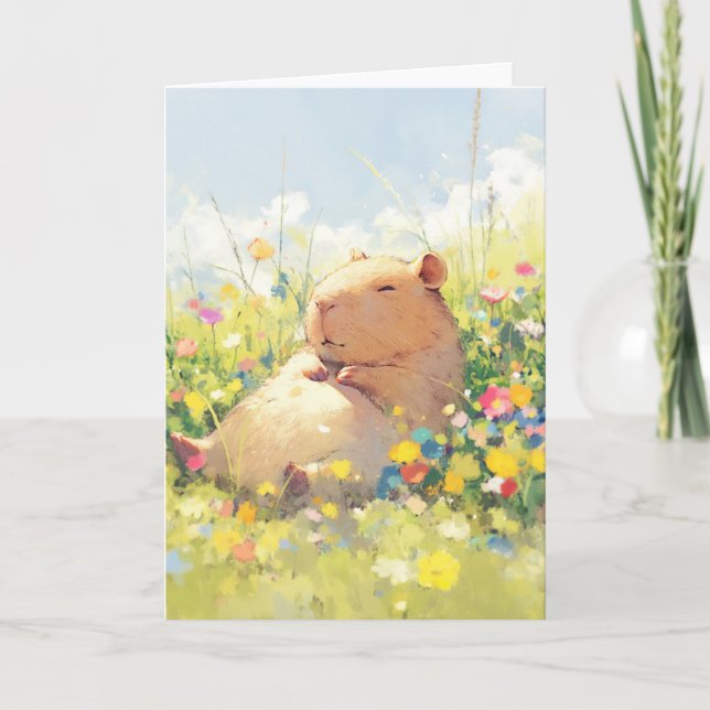 Capybara Chill Kort (Framsida)