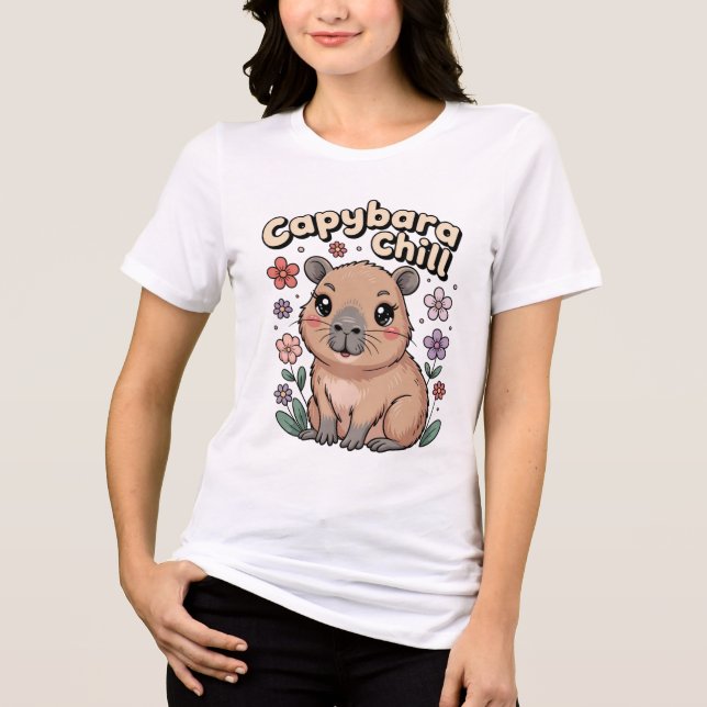 Capybara Chill T Shirt (Framsida)