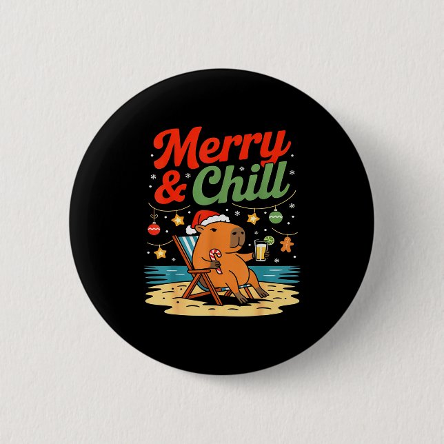 Capybara Christmas Holiday Beach Vibes Merry And C Knapp (Framsida)