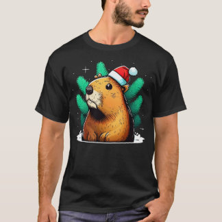Capybara christmas t shirt