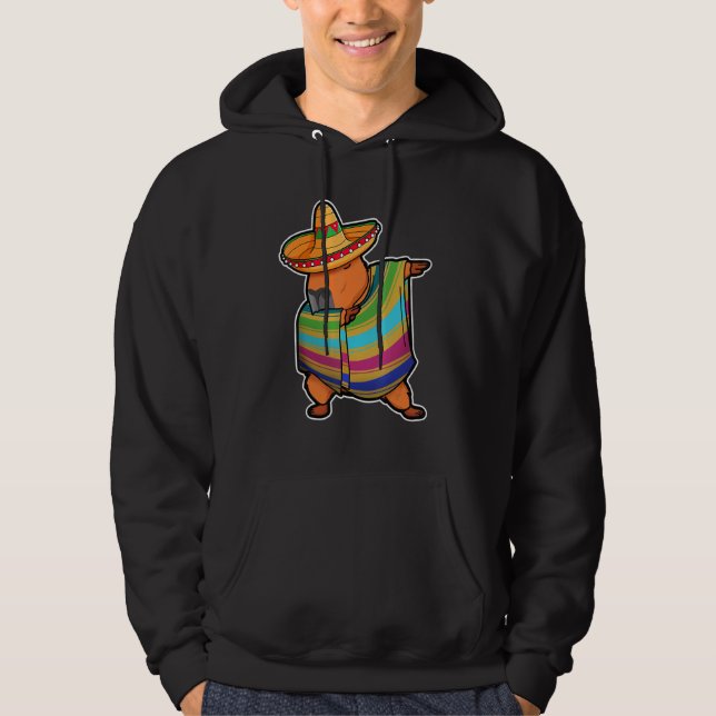 Capybara Cinco De Mayo  Capibara Dab Mexican Hoodie (Framsida)