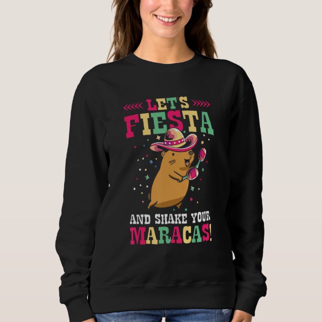 Capybara Cinco de Mayo Sombrero Mariachi Fiesta Me T Shirt (Framsida)