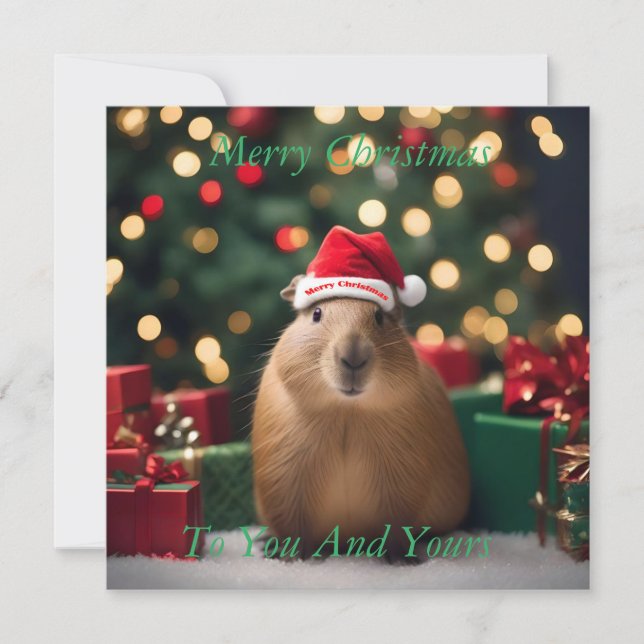 "Capybara Claus: A Festive Bokeh Wonderland" (Framsida)