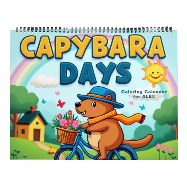 Capybara Coloring Calendar Kalender (Omslag)