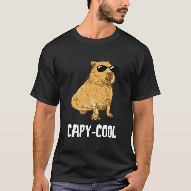 Capybara Cool Rodent Animal Sunglass Capybara T Shirt (Framsida)