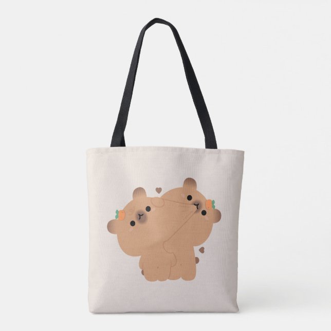 Capybara Couple Tygkasse (Baksida)