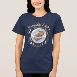 Capybara Coven Crystal Ball Celestial Witchy T Shirt