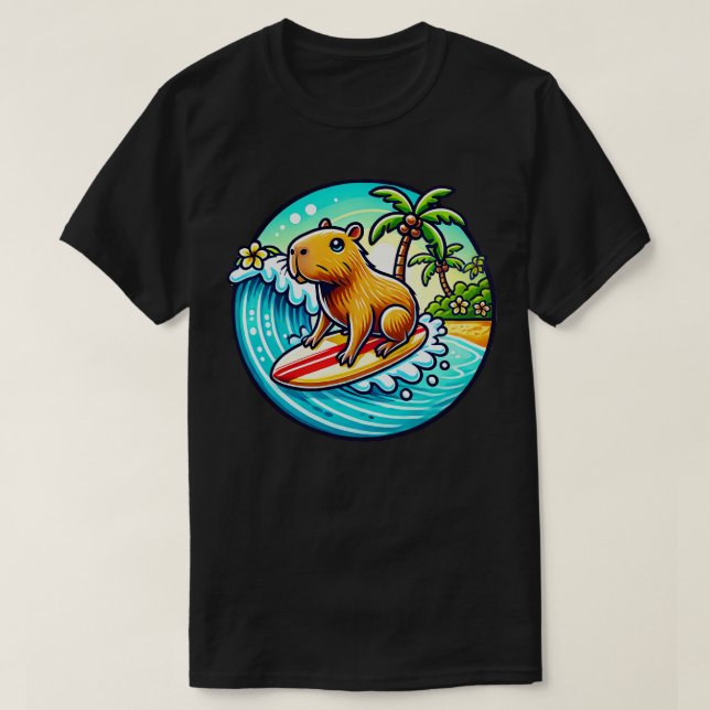 Capybara Cowagunga TShirt T Shirt (Design framsida)
