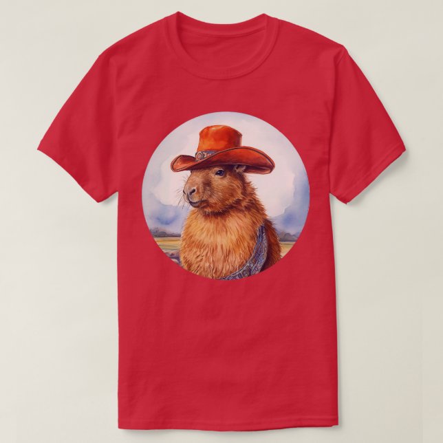 Capybara Cowboy 4 T Shirt (Design framsida)