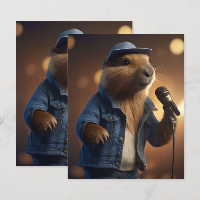 "Capybara Cowboy: Serenading the Vilda western" (Fram/baksida)