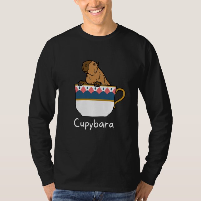 Capybara Cupybara Teacup Animal T Shirt (Framsida)