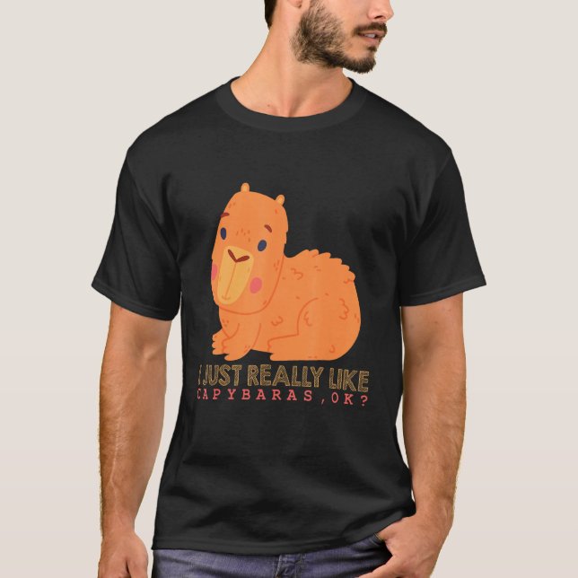 Capybara  Cute Capybaras Rodent Animal Capybara 1 T Shirt (Framsida)
